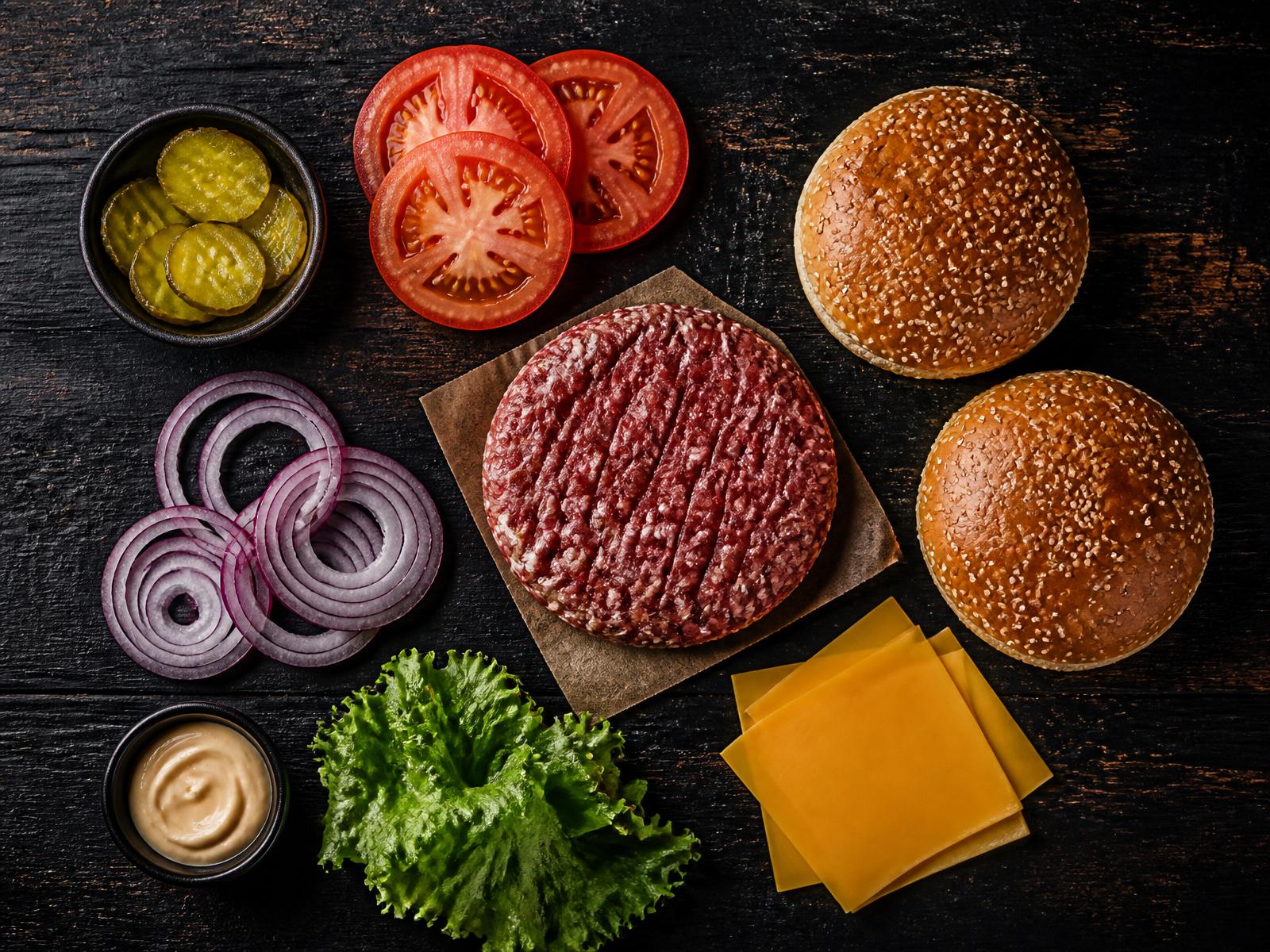 Fresh ingredients laid out
